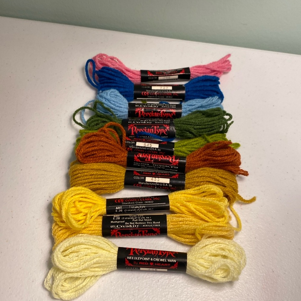 Persian Type Acrylic Embroidery Skeins Lot of 10